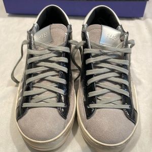 Brand new P448 metallic leather sneaker
